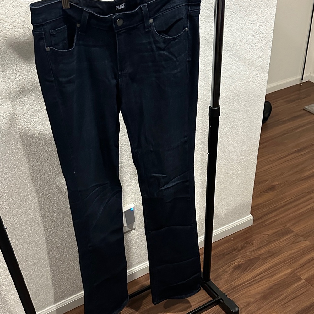 PAIGE Women's Midnight Blue Boot Cut Jeans
